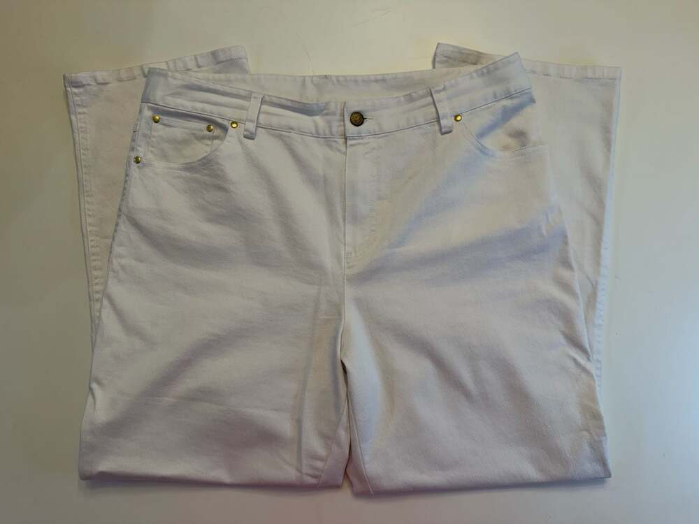 Draper James Women's White Stretch Cotton Denim Jeans Size 32